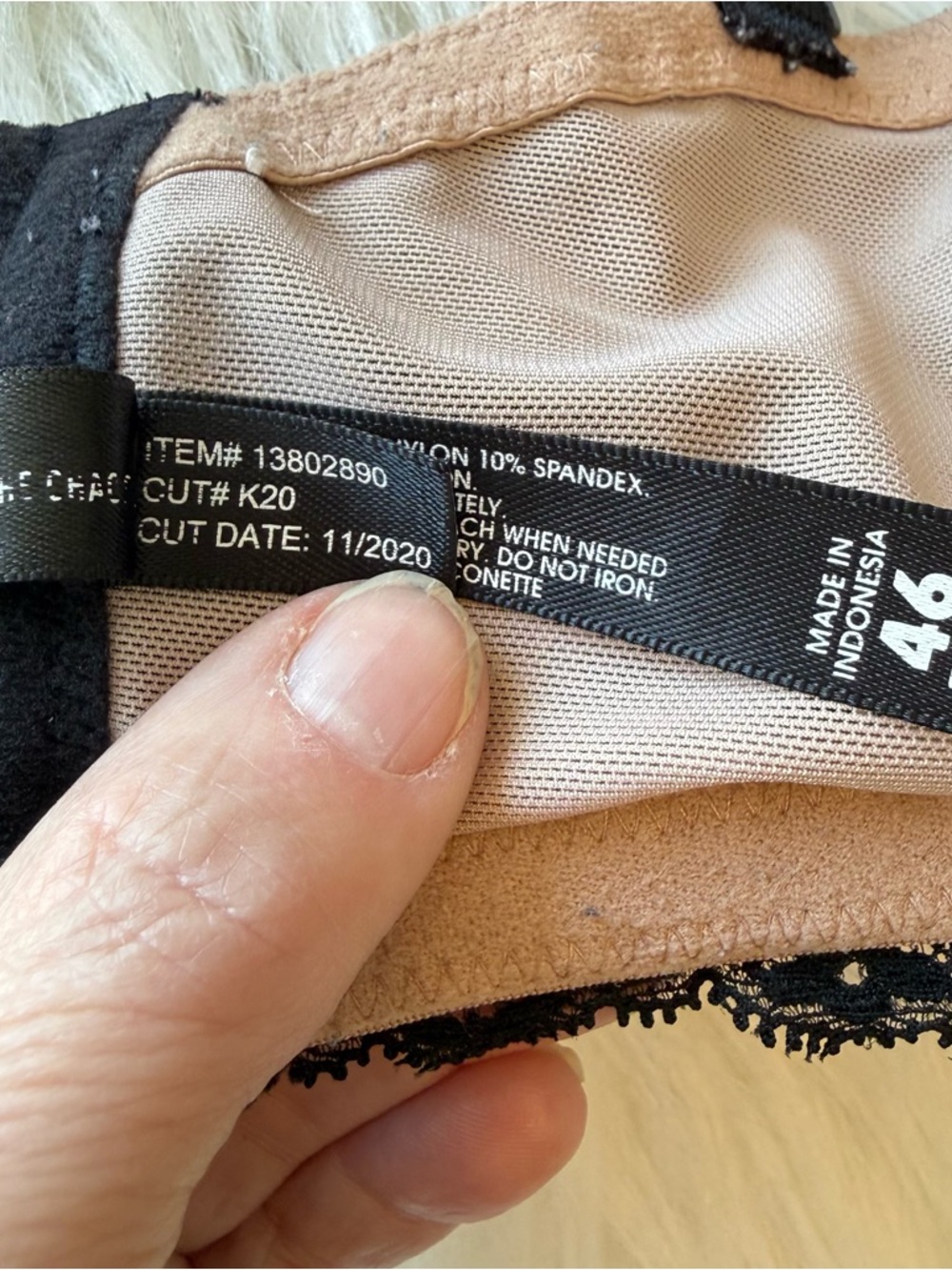 Torrid black lace unlined underwire balconette bra 46DD - Picture 8 of 9